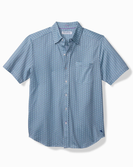 Tommy Bahama | San Lucio Plaza Geo Knit Stretch Shirt / Island Navy