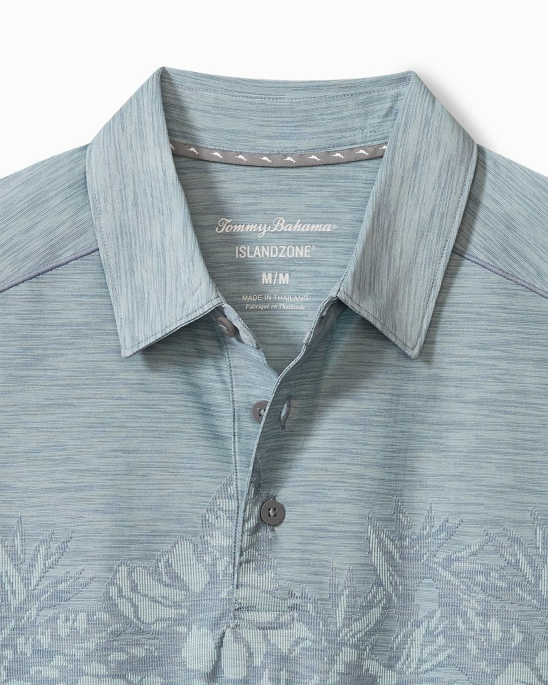 Tommy Bahama | Palm Coast Hibiscus Border IslandZone® Polo / Sterling Blue