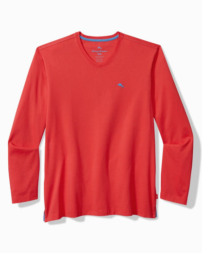 Tommy Bahama | Bali Skyline Long-Sleeve V-Neck T-Shirt / Zanzibar Red