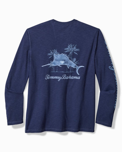Tommy Bahama | Azul Palms Long-Sleeve Lux T-Shirt / Island Navy