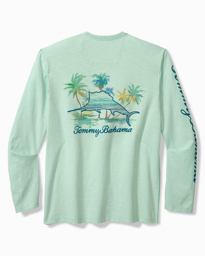 Tommy Bahama | Marlin Mirage Lux Long-Sleeve T-Shirt / Light Caribbean Tile