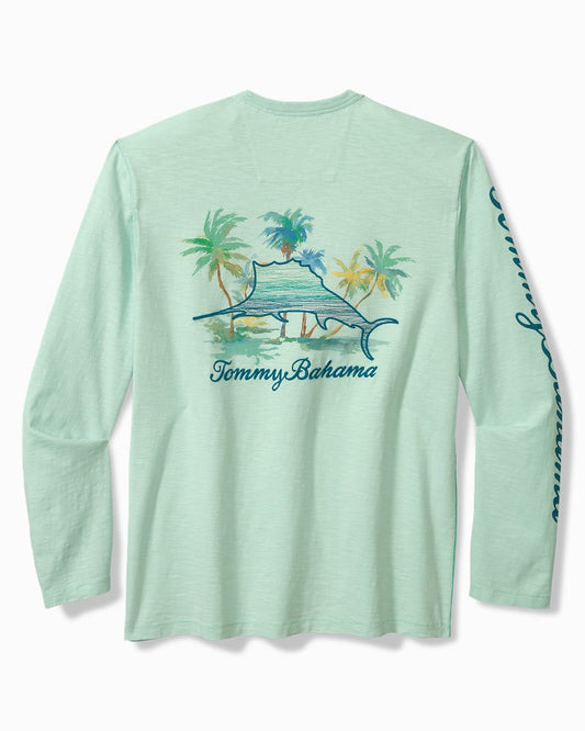 Tommy Bahama | Marlin Mirage Lux Long-Sleeve T-Shirt / Light Caribbean Tile