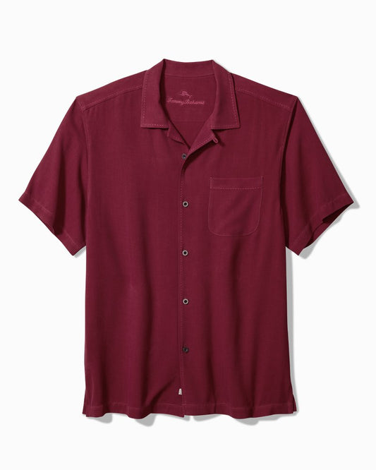 Tommy Bahama | Hawaiian Herringbone Camp Shirt / Rhododendron
