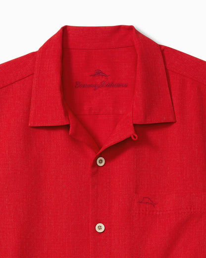 Tommy Bahama | Coastal Breeze Check IslandZone® Camp Shirt / Regal Red