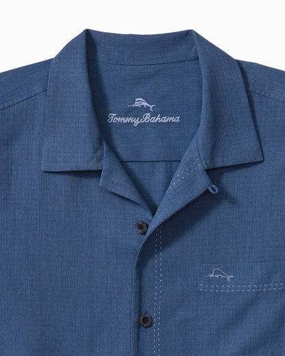Tommy Bahama | Coastal Breeze Check IslandZone® Camp Shirt / Dockside Blue