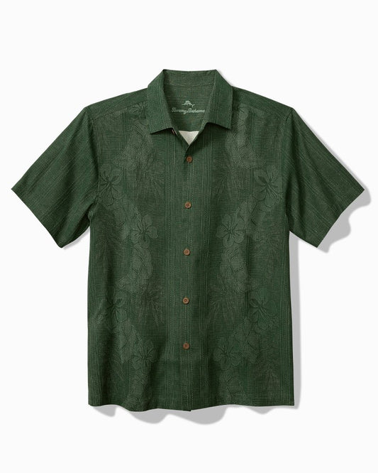 Tommy Bahama | Bali Border Silk Camp Shirt / Emerald