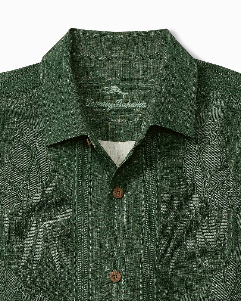 Tommy Bahama | Bali Border Silk Camp Shirt / Emerald
