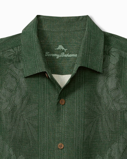 Tommy Bahama | Bali Border Silk Camp Shirt / Emerald