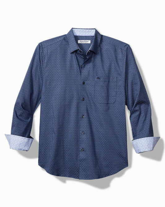 Tommy Bahama | Sarasota Stretch Ventura Isles IslandZone® Stripe Shirt / Island Navy