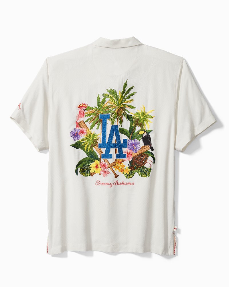 Tommy Bahama | Go Big or Go Home Silk Camp Shirt / los_angeles_dodgers