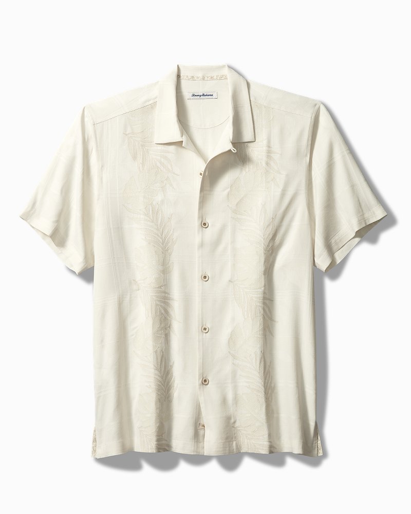 Tommy Bahama | Del Palms Embroidered Silk Camp Shirt / Continental