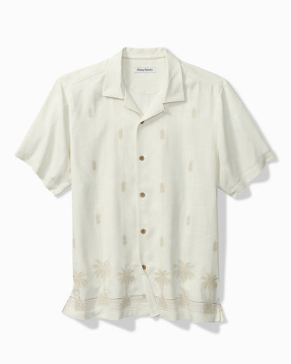 Tommy Bahama | Pina Palms Embroidered Silk Camp Shirt / Continental