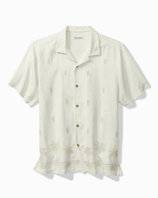 Tommy Bahama | Pina Palms Embroidered Silk Camp Shirt / Continental