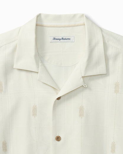 Tommy Bahama | Pina Palms Embroidered Silk Camp Shirt / Continental