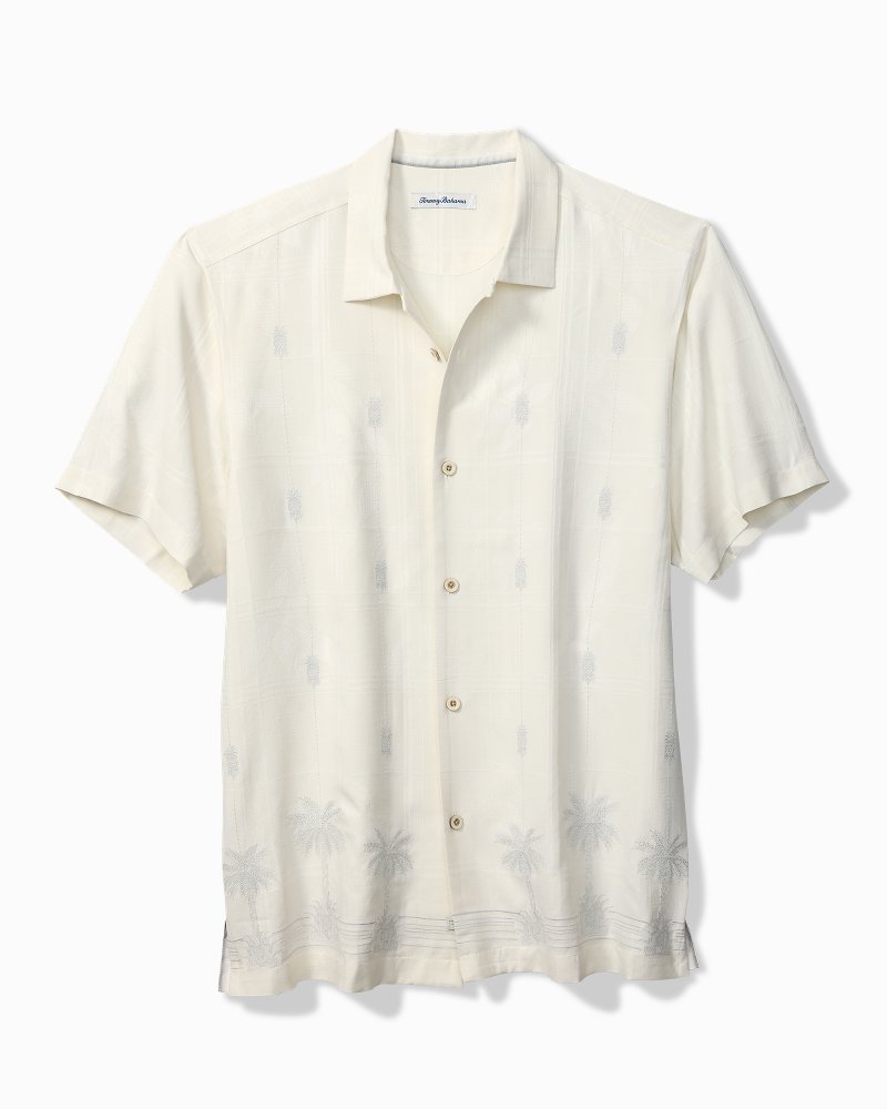 Tommy Bahama | Pina Palms Embroidered Silk Camp Shirt / Continental