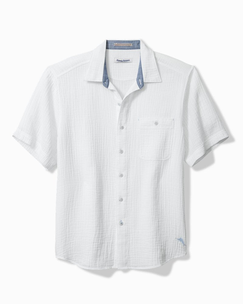 Tommy Bahama | Beachside Cotton Cruiser Short-Sleeve Shirt / White