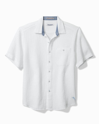 Tommy Bahama | Beachside Cotton Cruiser Short-Sleeve Shirt / White