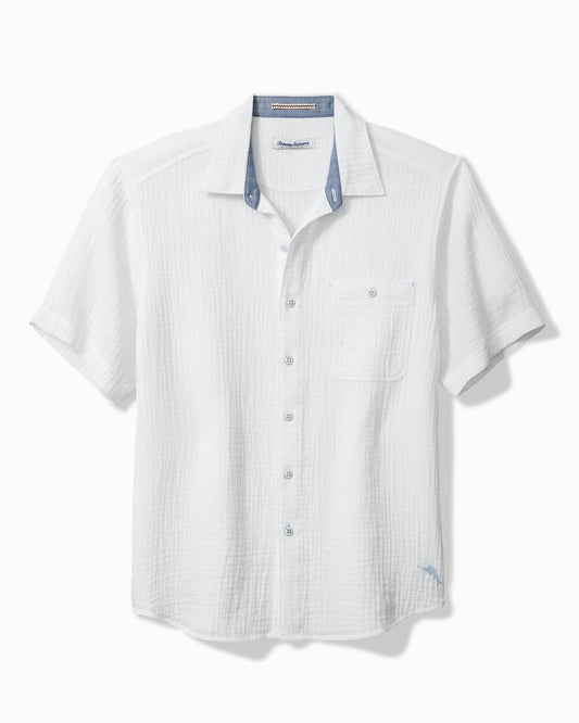 Tommy Bahama | Beachside Cotton Cruiser Short-Sleeve Shirt / White