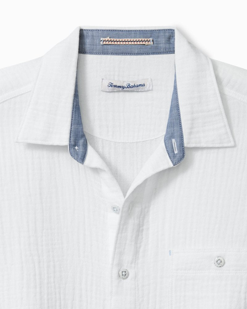 Tommy Bahama | Beachside Cotton Cruiser Short-Sleeve Shirt / White