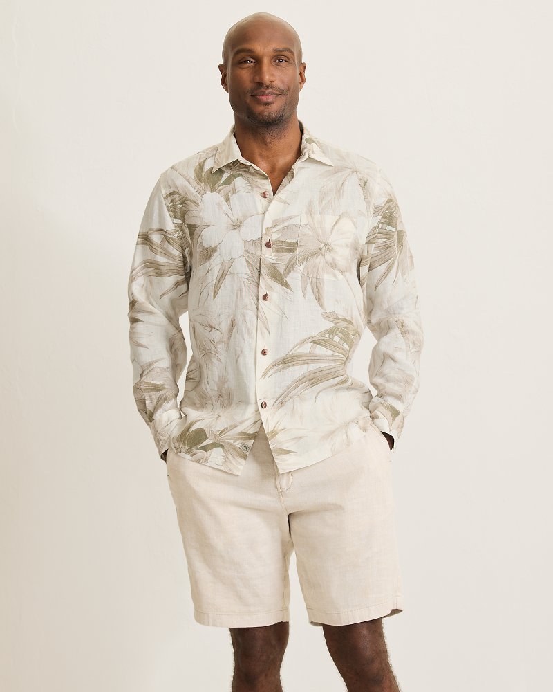 Tommy Bahama | Flora Oasis Long-Sleeve Linen Shirt / Pure Khaki