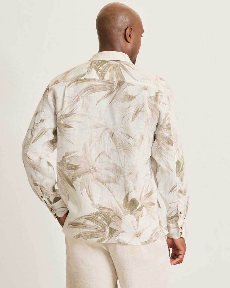 Tommy Bahama | Flora Oasis Long-Sleeve Linen Shirt / Pure Khaki