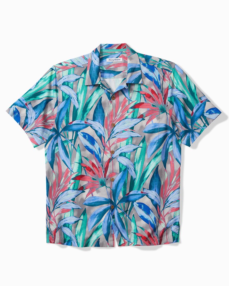 Tommy Bahama | Frond Fest IslandZone® Camp Shirt / Grey Thunder