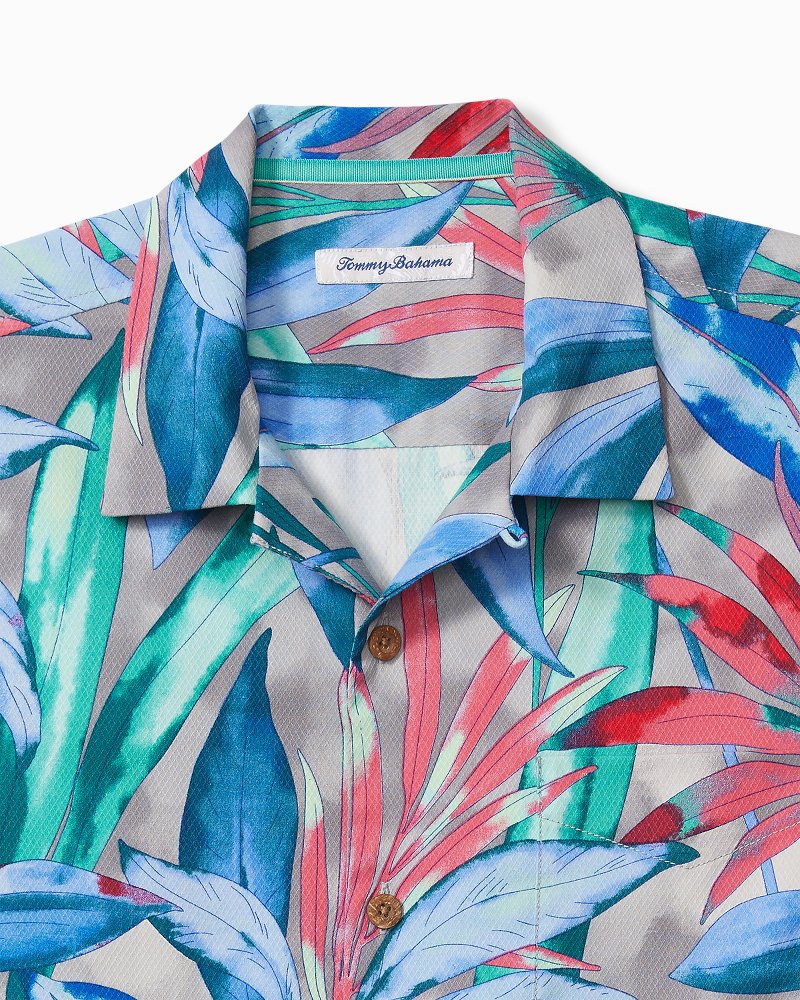 Tommy Bahama | Frond Fest IslandZone® Camp Shirt / Grey Thunder