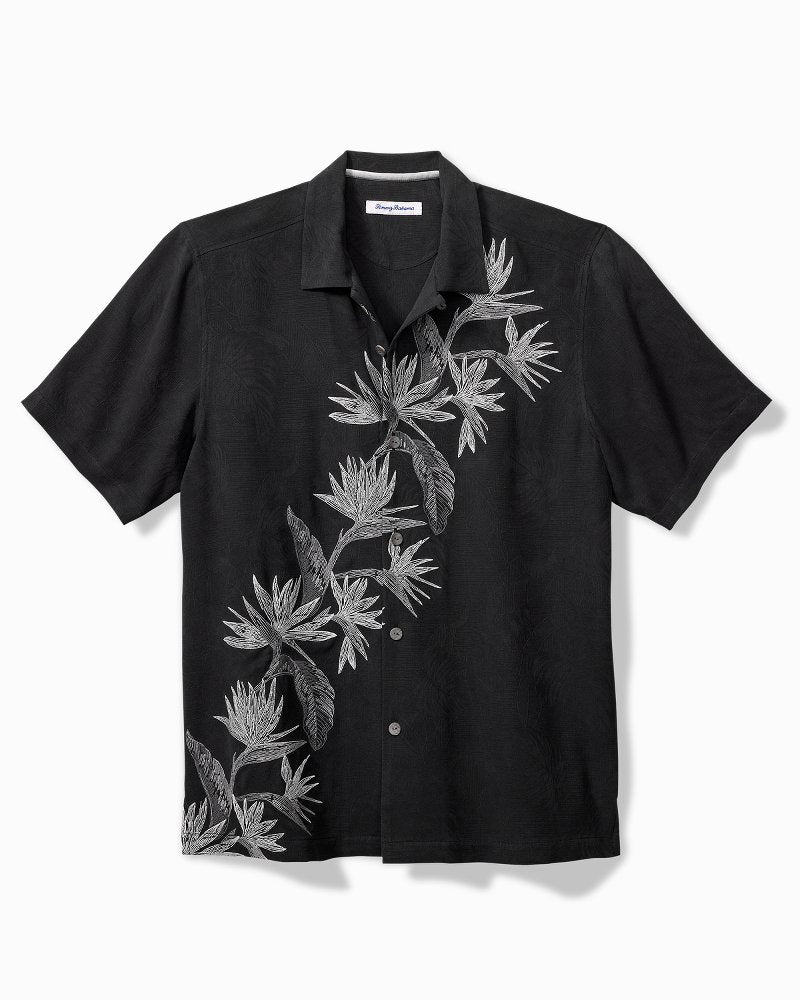 Tommy Bahama | Across Paradise Silk Camp Shirt / Black