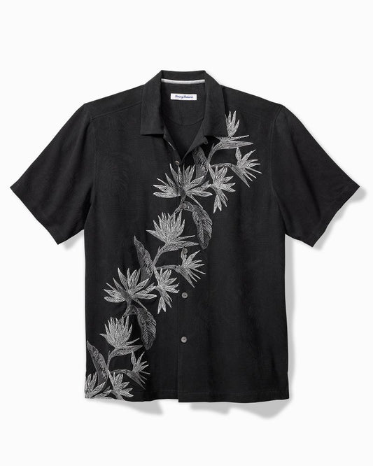 Tommy Bahama | Across Paradise Silk Camp Shirt / Black