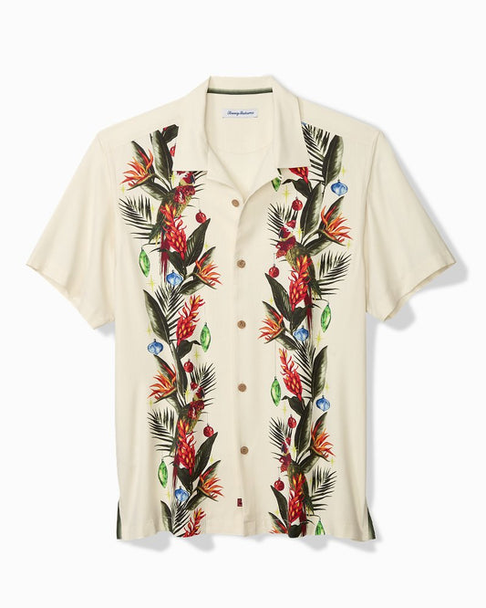 Tommy Bahama | Jungle Jingle Silk Camp Shirt / Vintage White