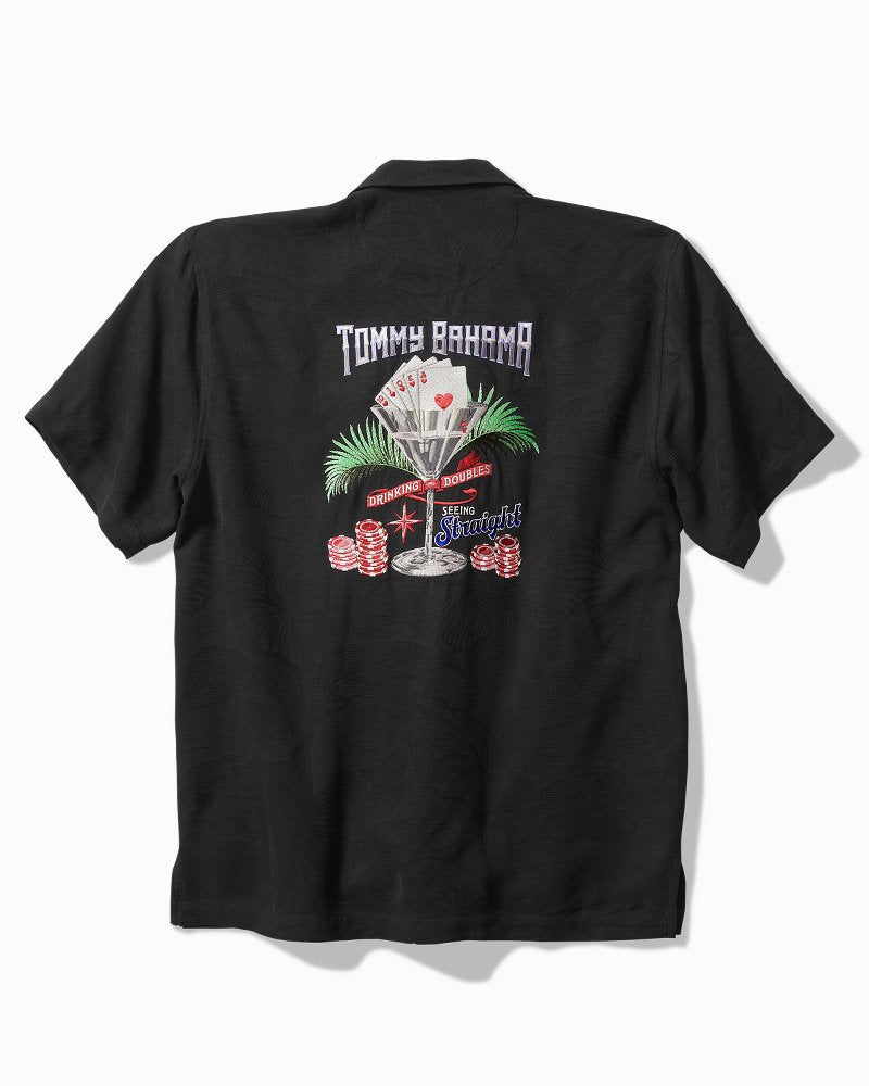 Tommy Bahama | Drinking Doubles Silk Camp Shirt / Black