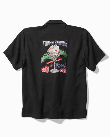 Tommy Bahama | Drinking Doubles Silk Camp Shirt / Black