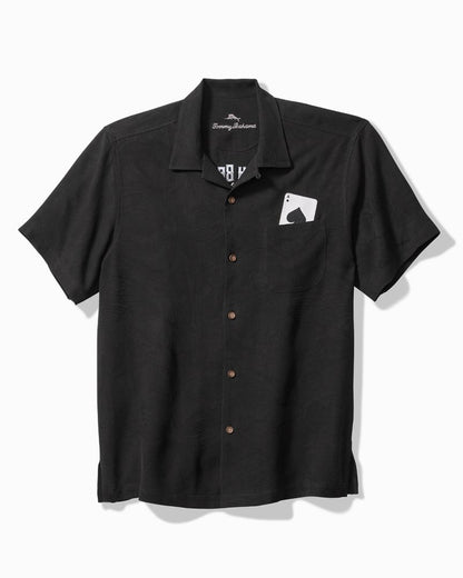 Tommy Bahama | Drinking Doubles Silk Camp Shirt / Black
