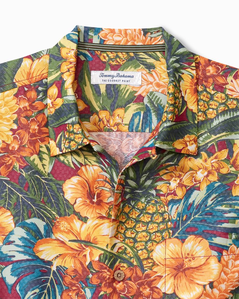 Tommy Bahama | Coconut Point Sunset Canopy IslandZone® Camp Shirt / Dark Sangria