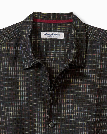 Tommy Bahama | Coconut Point Prismatic Check IslandZone® Camp Shirt / Black