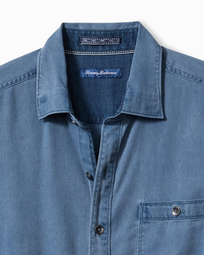 Tommy Bahama | Ocean Wash Twill Long-Sleeve Shirt / Bering Blue