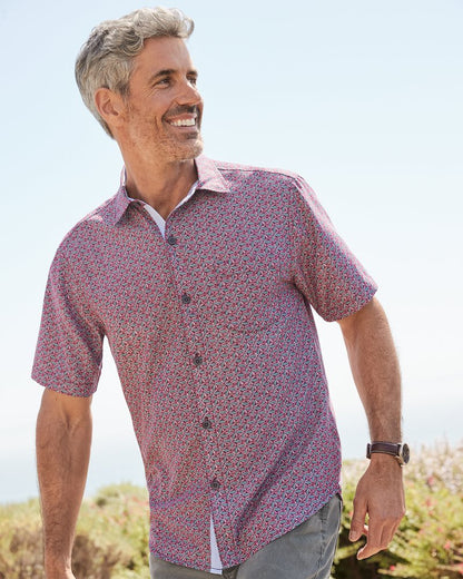 Tommy Bahama | Coconut Point Beachcomber Geo IslandZone® Camp Shirt / After Dark