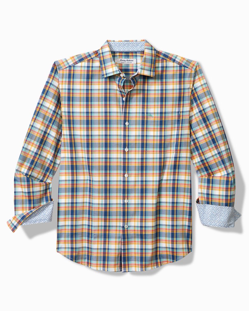 Tommy Bahama | Sarasota Stretch Grenada Check IslandZone® Shirt / Dockside Blue