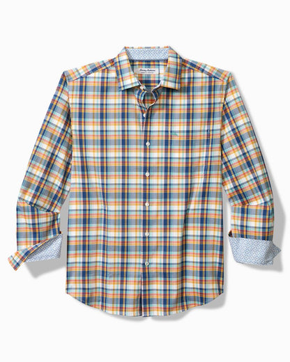 Tommy Bahama | Sarasota Stretch Grenada Check IslandZone® Shirt / Dockside Blue