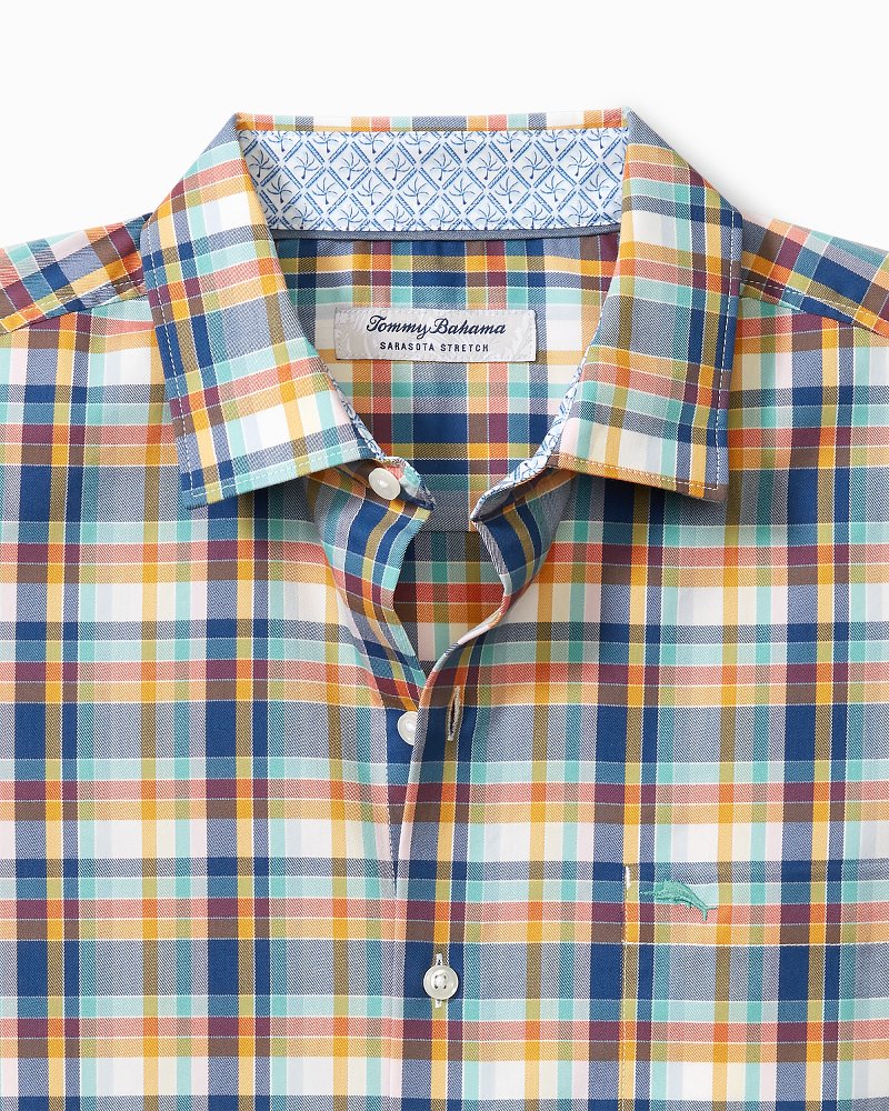 Tommy Bahama | Sarasota Stretch Grenada Check IslandZone® Shirt / Dockside Blue