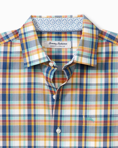 Tommy Bahama | Sarasota Stretch Grenada Check IslandZone® Shirt / Dockside Blue
