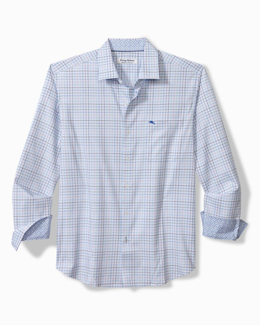 Tommy Bahama | Sarasota Stretch Cabo Check IslandZone® Shirt / Chambray Blue