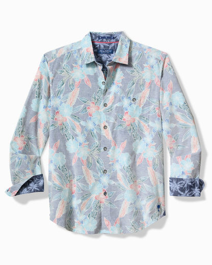 Tommy Bahama | Coastline Cord Stretch Shoreline Vines Shirt / Dockside Blue