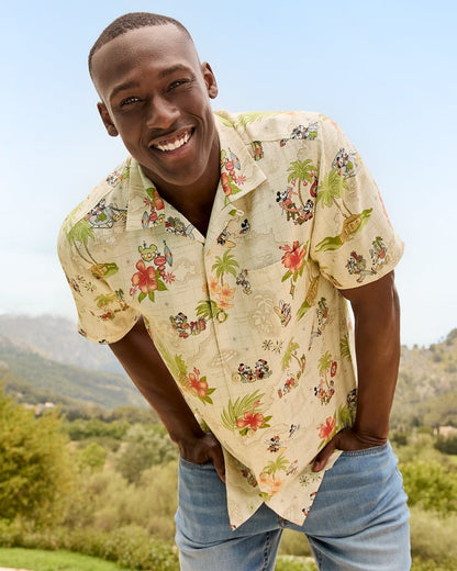 Tommy Bahama | Disney Veracruz Cay Huladay Adventure Camp Shirt / Bleached Sand