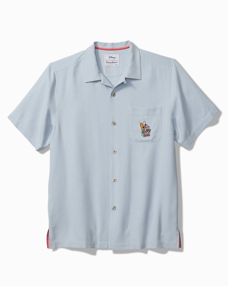Tommy Bahama | Disney Huladay Sleigh Ride Silk Camp Shirt / Silvery Blue