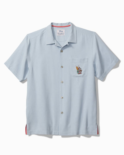 Tommy Bahama | Disney Huladay Sleigh Ride Silk Camp Shirt / Silvery Blue