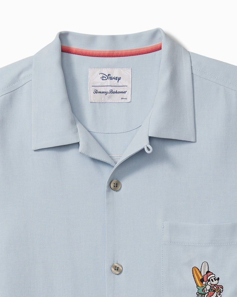 Tommy Bahama | Disney Huladay Sleigh Ride Silk Camp Shirt / Silvery Blue