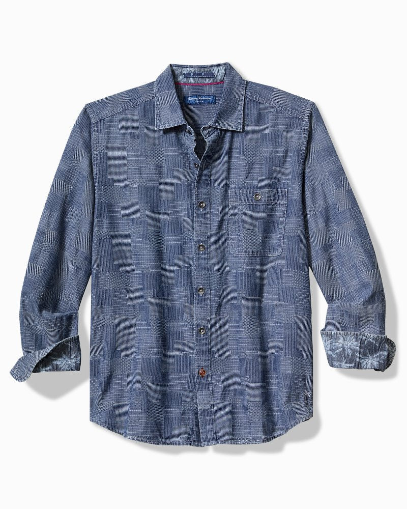Tommy Bahama | Paradise Patchwork Long-Sleeve Shirt / Blue Jean