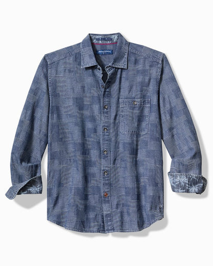Tommy Bahama | Paradise Patchwork Long-Sleeve Shirt / Blue Jean