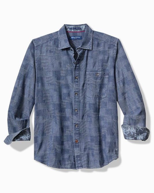 Tommy Bahama | Paradise Patchwork Long-Sleeve Shirt / Blue Jean